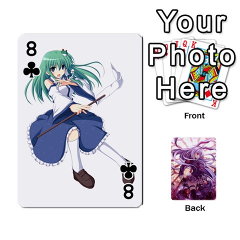 Touhou Playing Card Deck Reisen Back By K Kaze Front - Club8