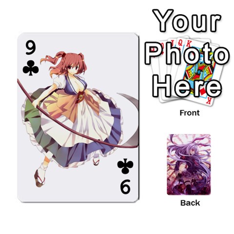 Touhou Playing Card Deck Reisen Back By K Kaze Front - Club9