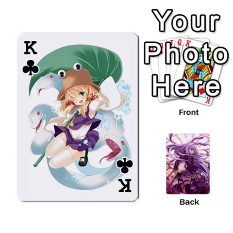 King Touhou Playing Card Deck Reisen Back By K Kaze Front - ClubK