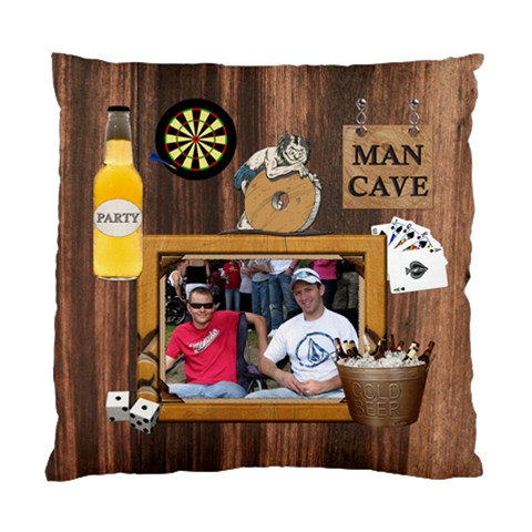 Man Cave Cushion Case (1 Sided) By Lil Front