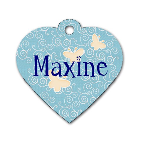 Maxine Blue Dog Tag By Happylemon Back
