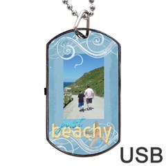 Just Beachy Sunny Days Data Dog Tag - Dog Tag USB Flash (Two Sides)