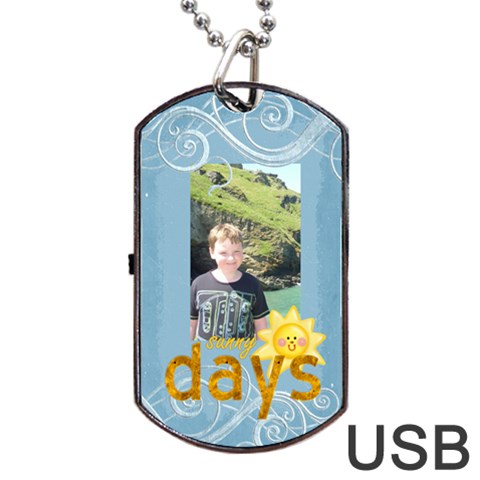 Just Beachy Sunny Days Data Dog Tag By Catvinnat Back