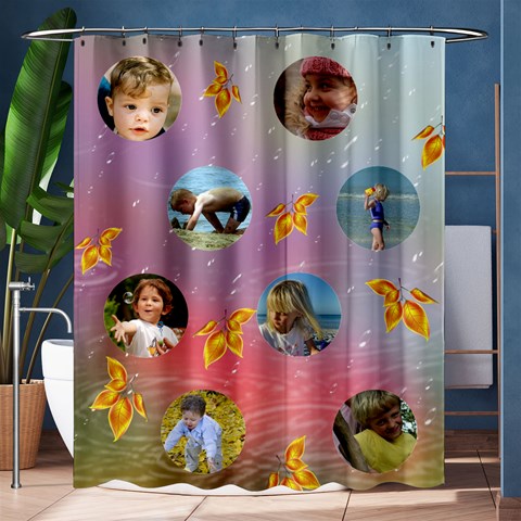 Little Showers Medium Shower Curtain By Deborah 60 x72  Curtain