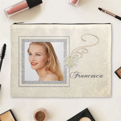 Elegant Francesca Cosmetic Bag Xl By Happylemon Front