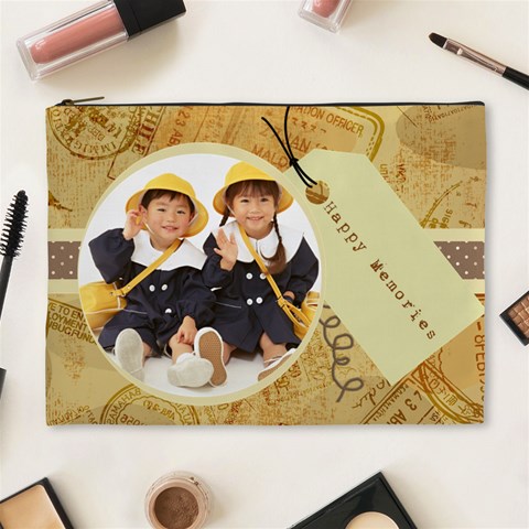 Happy Travel Memories Cosmetic Bag Xl By Happylemon Front