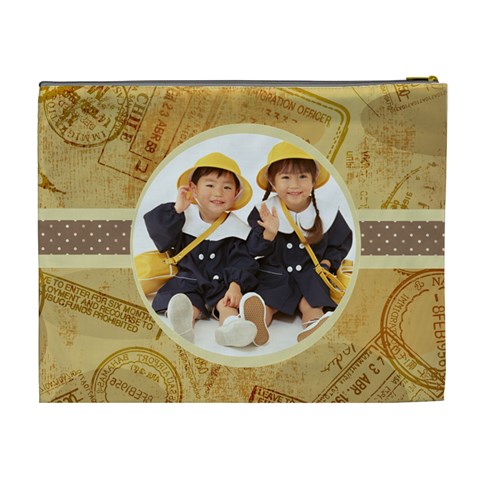 Happy Travel Memories Cosmetic Bag Xl By Happylemon Back