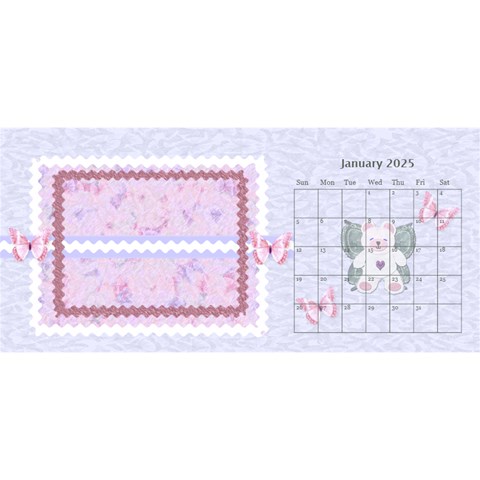 2025 Flutter Bear Desk Top Calendar By Claire Mcallen Jan 2025