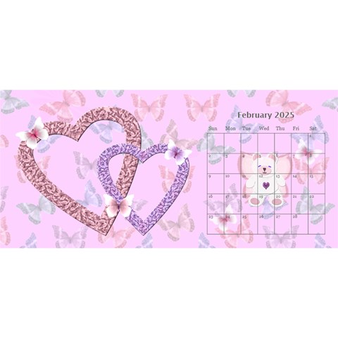2025 Flutter Bear Desk Top Calendar By Claire Mcallen Feb 2025