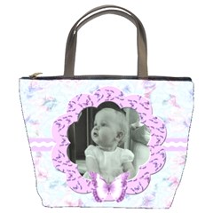 Lilac Butterfly Bucket Bag 