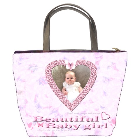 Pink Heart Bucket Bag By Claire Mcallen Back