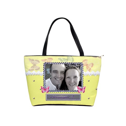Yellow Silver Butterfly Bag By Claire Mcallen Front