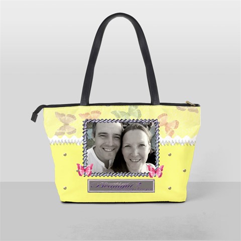 Yellow Silver Butterfly Bag By Claire Mcallen Back