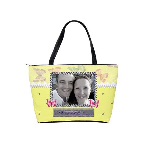 Yellow Silver Butterfly Bag By Claire Mcallen Back