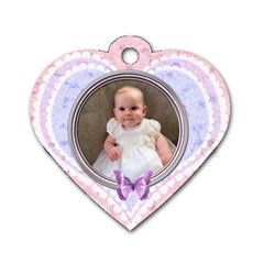 Shabby Chic I Love You Heart Dog Tag