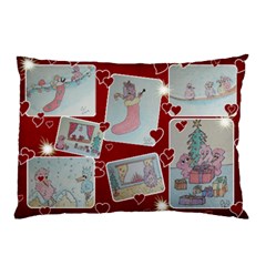 Merry Christmas Pink Bird - Pillow Case