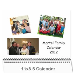 Martel 2012 calendar - Wall Calendar 11  x 8.5  (12-Months)