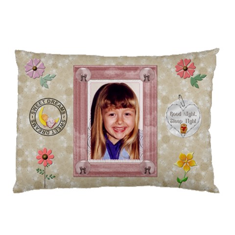 Sweet Dreams Girl Pillow Case (1 Sided) By Lil 26.62 x18.9  Pillow Case