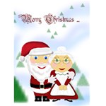 Mr&Mrs Claus Christmas Card 5x7 - Greeting Card 5  x 7 