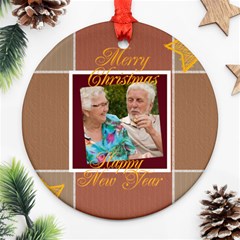 christmas - Round Ornament (Two Sides)