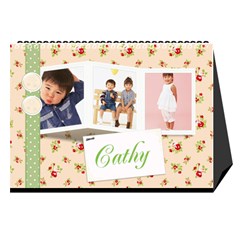 Floral Cathy Desktop Calendar  - Desktop Calendar 8.5  x 6 