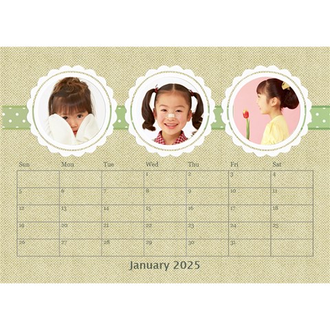 Floral Cathy Desktop Calendar  By Happylemon Jan 2025