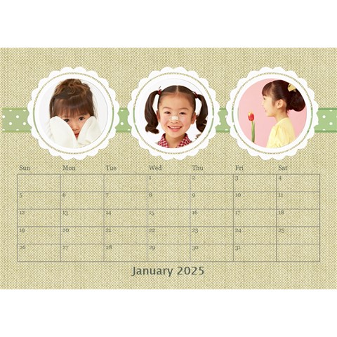 Floral Cathy Desktop Calendar  By Happylemon Jan 2024