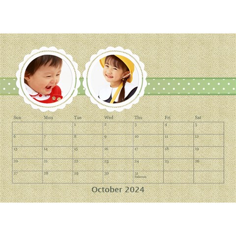 Floral Cathy Desktop Calendar  By Happylemon Oct 2024
