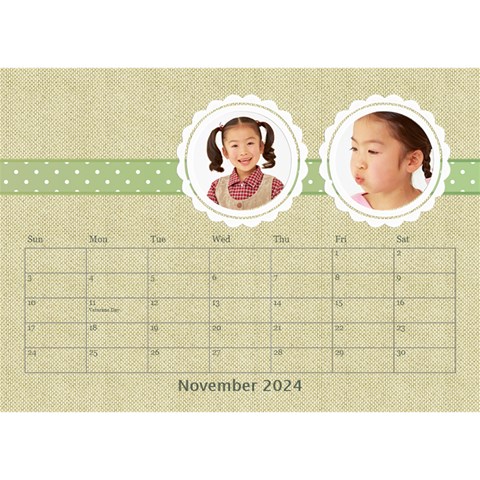 Floral Cathy Desktop Calendar  By Happylemon Nov 2024