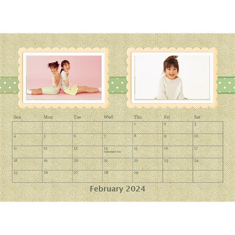 Floral Cathy Desktop Calendar  By Happylemon Feb 2024