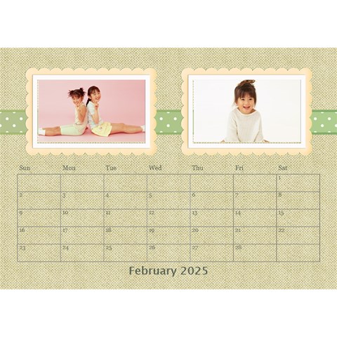 Floral Cathy Desktop Calendar  By Happylemon Feb 2024