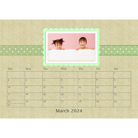 Floral Cathy Desktop Calendar  By Happylemon Mar 2024
