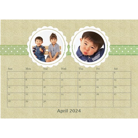 Floral Cathy Desktop Calendar  By Happylemon Apr 2024