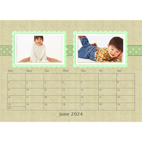 Floral Cathy Desktop Calendar  By Happylemon Jun 2024