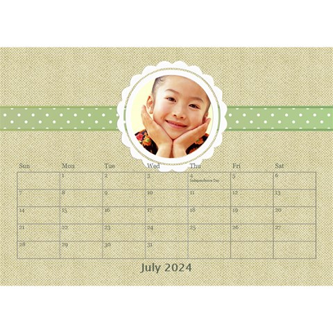 Floral Cathy Desktop Calendar  By Happylemon Jul 2024