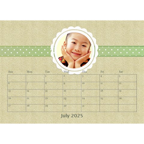 Floral Cathy Desktop Calendar  By Happylemon Jul 2025