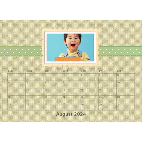 Floral Cathy Desktop Calendar  By Happylemon Aug 2024