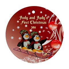 Twins first Christmas - Ornament (Round)