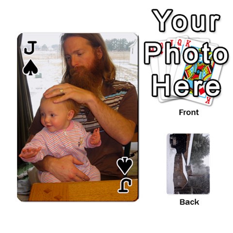Jack Cards By Jon Front - SpadeJ