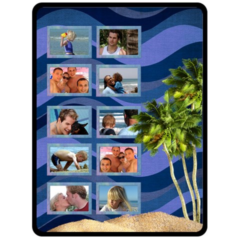 Astract Island (xl) Fleece By Deborah 80 x60  Blanket Front