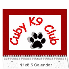 CUBY K9 CALANDAR 2012 - Wall Calendar 11  x 8.5  (12-Months)