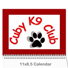 CUBY K9 CALANDAR 2012 - Wall Calendar 11  x 8.5  (12-Months)