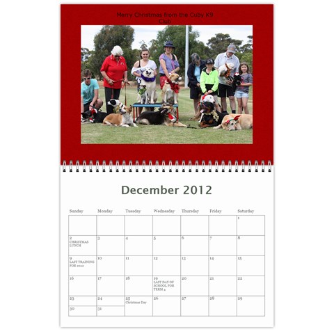 Cuby K9 Calandar 2012 By Amanda Dec 2012