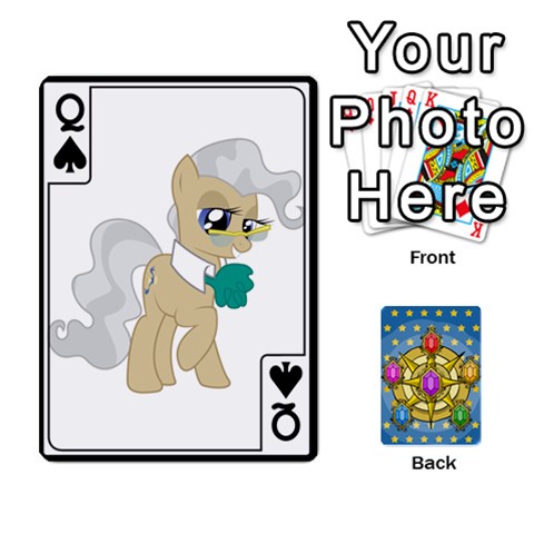 Queen My Little Pony Friendship Is Magic Season 1 Playing Card Deck By K Kaze Front - SpadeQ