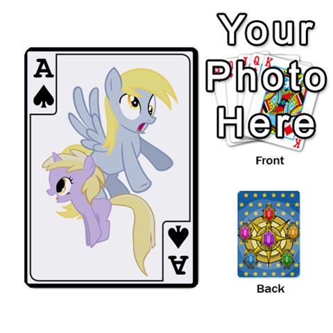 Ace My Little Pony Friendship Is Magic Season 1 Playing Card Deck By K Kaze Front - SpadeA