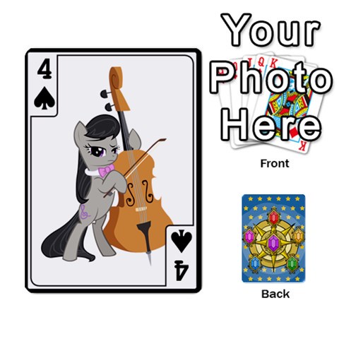 My Little Pony Friendship Is Magic Season 1 Playing Card Deck By K Kaze Front - Spade4
