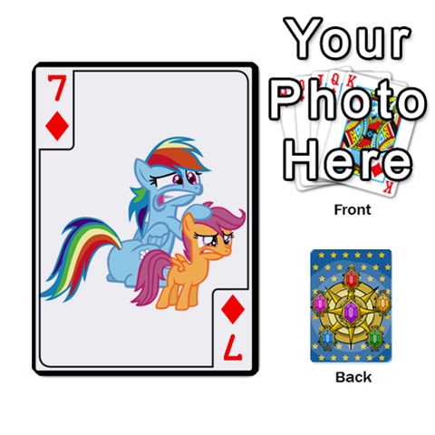 My Little Pony Friendship Is Magic Season 1 Playing Card Deck By K Kaze Front - Diamond7