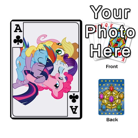 Ace My Little Pony Friendship Is Magic Season 1 Playing Card Deck By K Kaze Front - ClubA