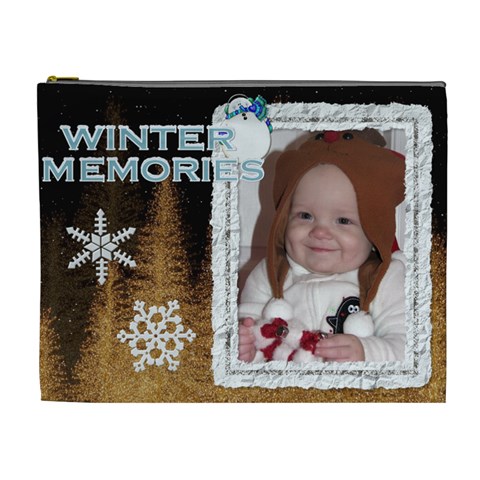 Winter Memories Xl Cosmetic Bag By Lil Front