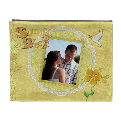 Summer Breeze Xl Cosmetic Bag By Lil Front
